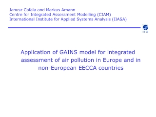 Policy applications of RAINS/GAINS in Europe