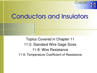 Conductors and Insulators