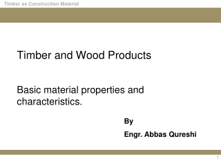 Timber and Wood Products