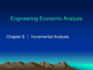 Engineering Economic Analysis