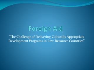 Foreign Aid