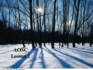 AOSC Lesson 2