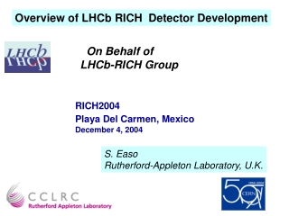 Overview of LHCb RICH  Detector Development