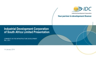 Industrial Development Corporation of South Africa Limited Presentation