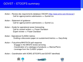 GOVST – ETOOFS summary