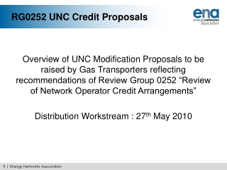 RG0252 UNC Credit Proposals