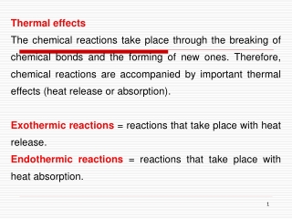 Thermal effects