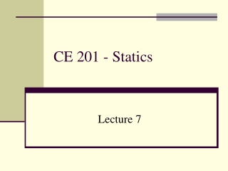 CE 201 - Statics