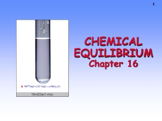 CHEMICAL EQUILIBRIUM Chapter 16