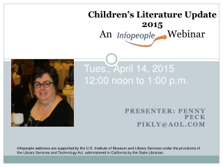 Children ’ s Literature Update 2015 An                       Webinar