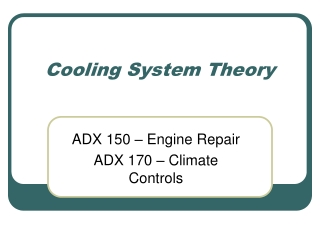 Cooling System Theory