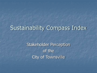 Sustainability Compass Index