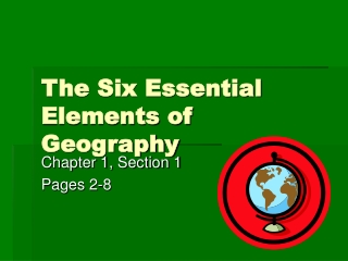 The Six Essential Elements of Geography