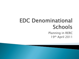 EDC Denominational Schools