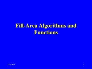 Fill-Area Algorithms and Functions
