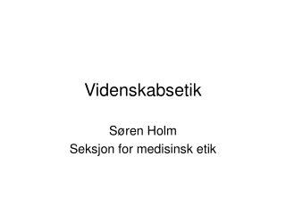 Videnskabsetik