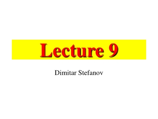 Lecture 9