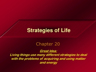 Strategies of Life