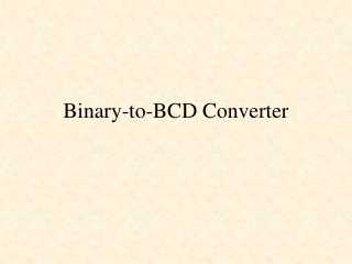 Binary-to-BCD Converter