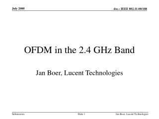 OFDM in the 2.4 GHz Band
