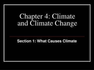 Chapter 4: Climate and Climate Change