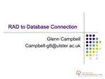 RAD to Database Connection