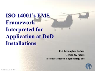 ISO 14001’s EMS Framework Interpreted for Application at DoD Installations