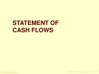 STATEMENT OF CASH FLOWS