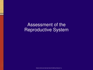 Assessment of the Reproductive System