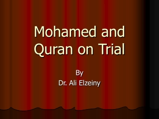 Mohamed and Quran on Trial