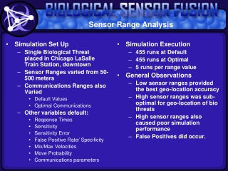 Sensor Range Analysis