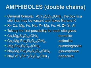 AMPHIBOLES (double chains)