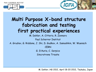 Multi Purpose X-band structure fabrication and testing first practical experiences