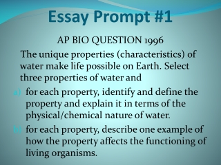 Essay Prompt #1