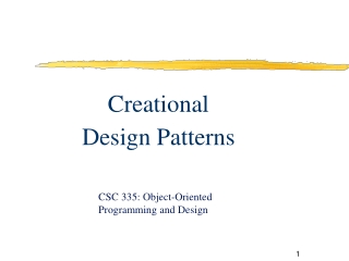 Creational  Design Patterns