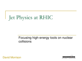 Jet Physics at RHIC