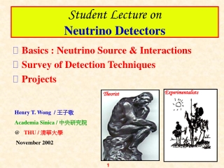 Student Lecture on Neutrino Detectors
