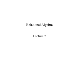 Relational Algebra