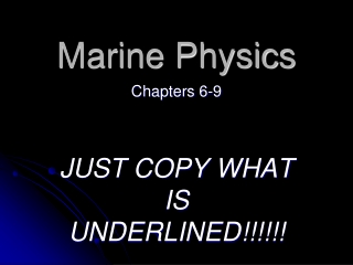 Marine Physics