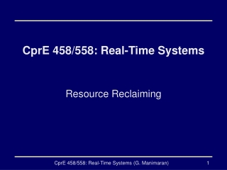 CprE 458/558: Real-Time Systems