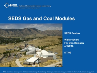 SEDS Gas and Coal Modules