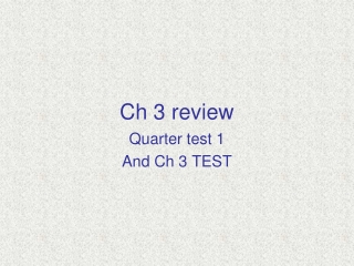 Ch 3 review