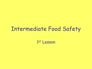 Intermediate Food Safety