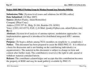 Project: IEEE P802.15 Working Group for Wireless Personal Area Networks (WPANs)