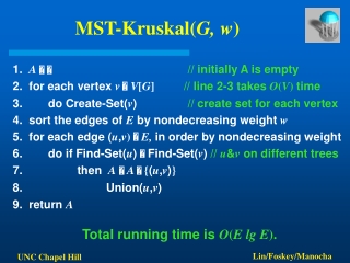 MST-Kruskal( G, w )