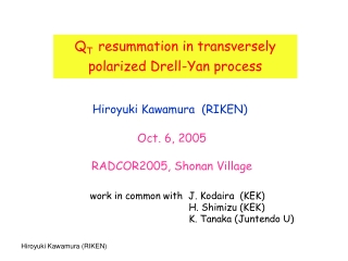 Q T resummation in transversely polarized Drell-Yan process