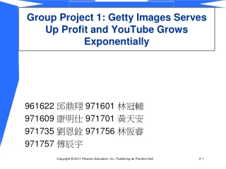 Group Project 1: Getty Images Serves Up Profit and YouTube Grows Exponentially