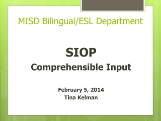 MISD Bilingual/ESL Department