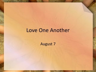 Love One Another