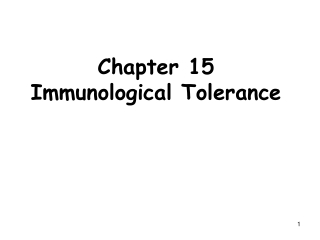 Chapter 15  Immunological Tolerance